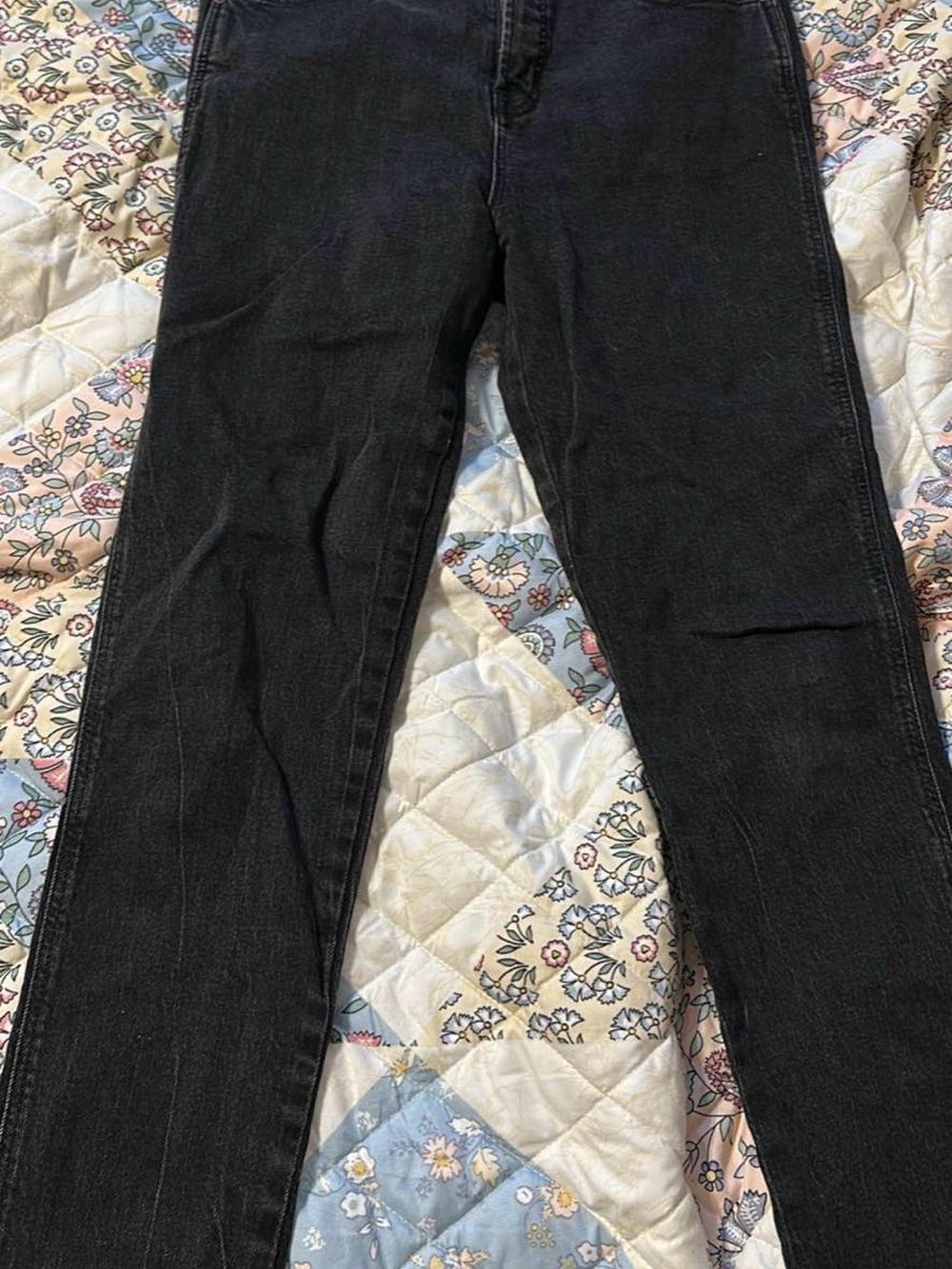Old Navy High-Rise Vintage Slim Black Jeans Waist 4